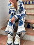 'Clara' Wildlife Print Button Down Shirt and Pants Set - Celes Fashion